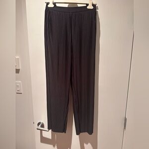COS pleated cropped wide leg black pants